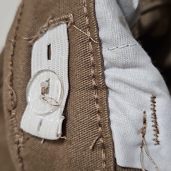 Freestyle 2 Piece Set White Button Down Blue Brown Stripe Sleeve Brown Cargo 5 - Picture 13 of 13